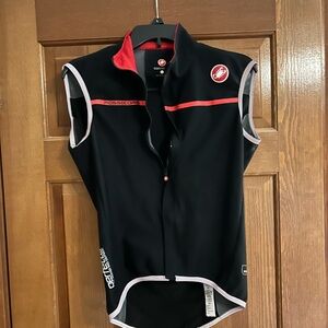 Castelli Men's Black and Red Cycling Vest